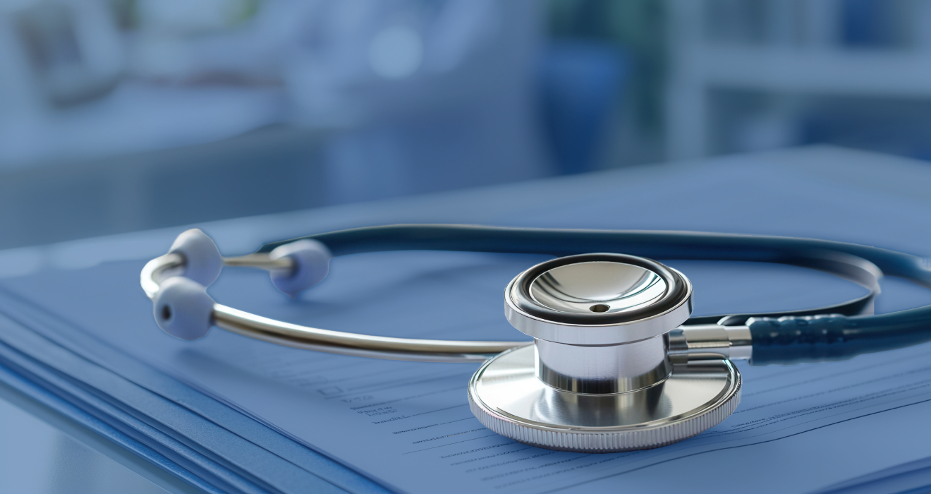 stethoscope on desk